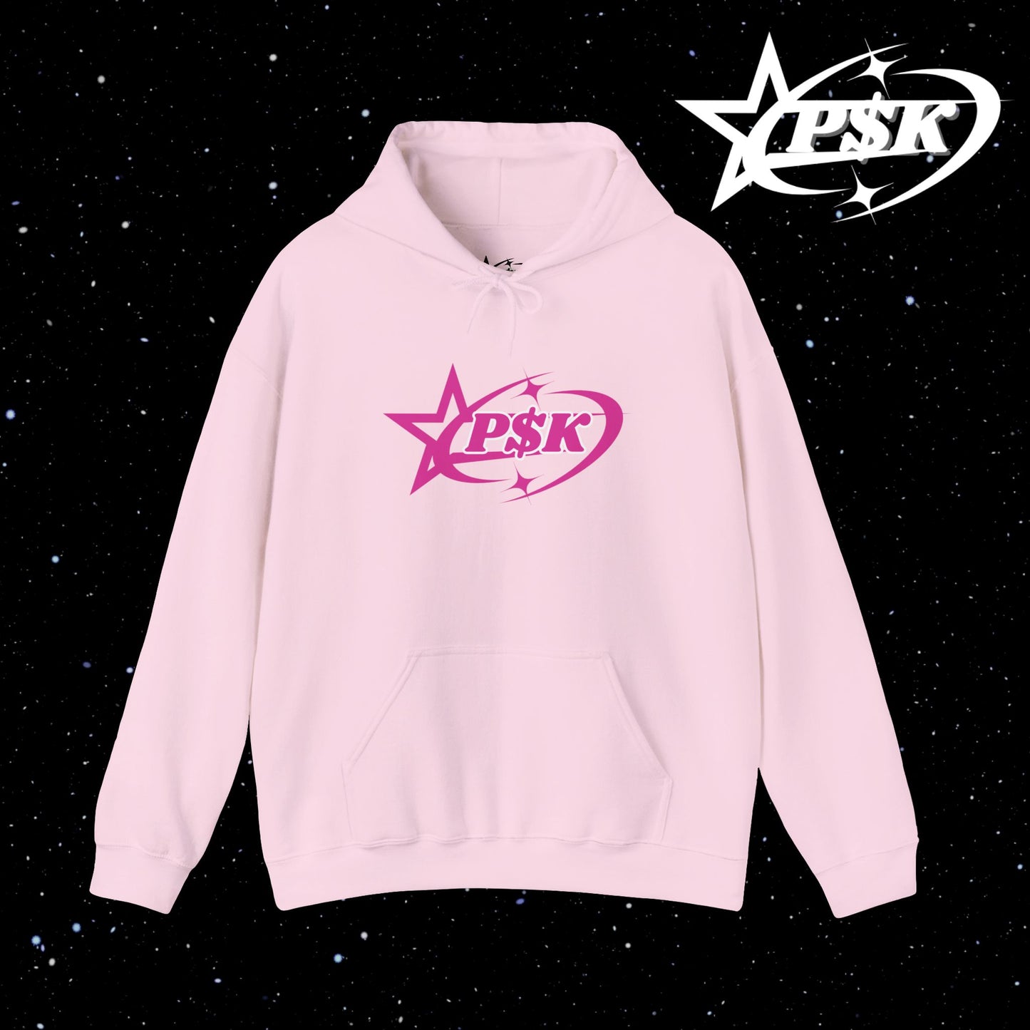 classic hoodie (pink text) (d2)