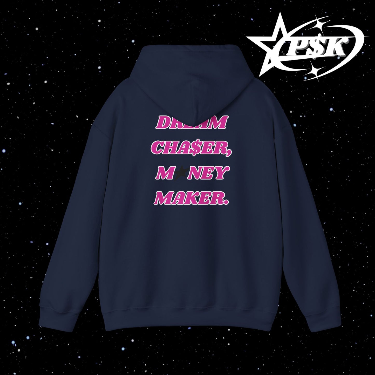 classic hoodie (pink text) (d2)