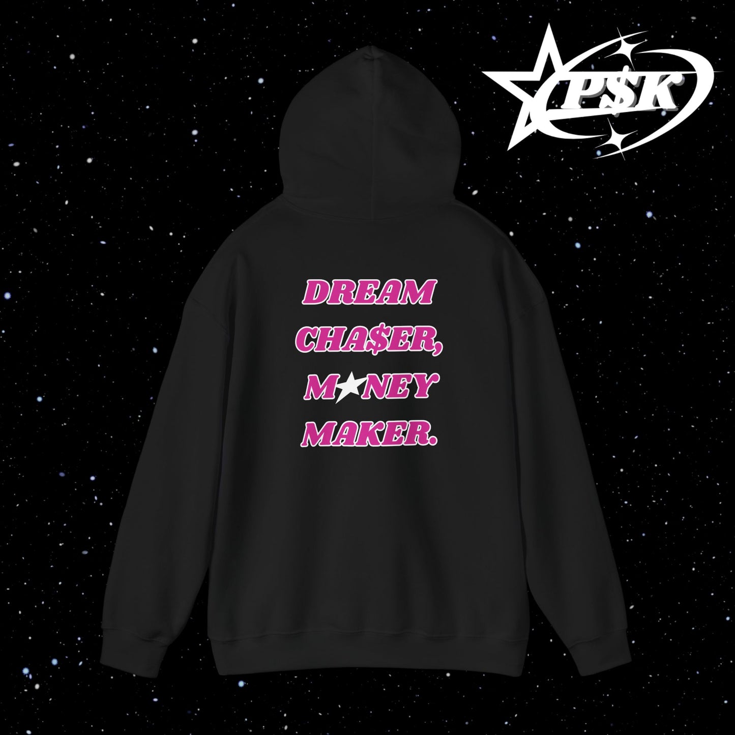 classic hoodie (pink text) (d2)