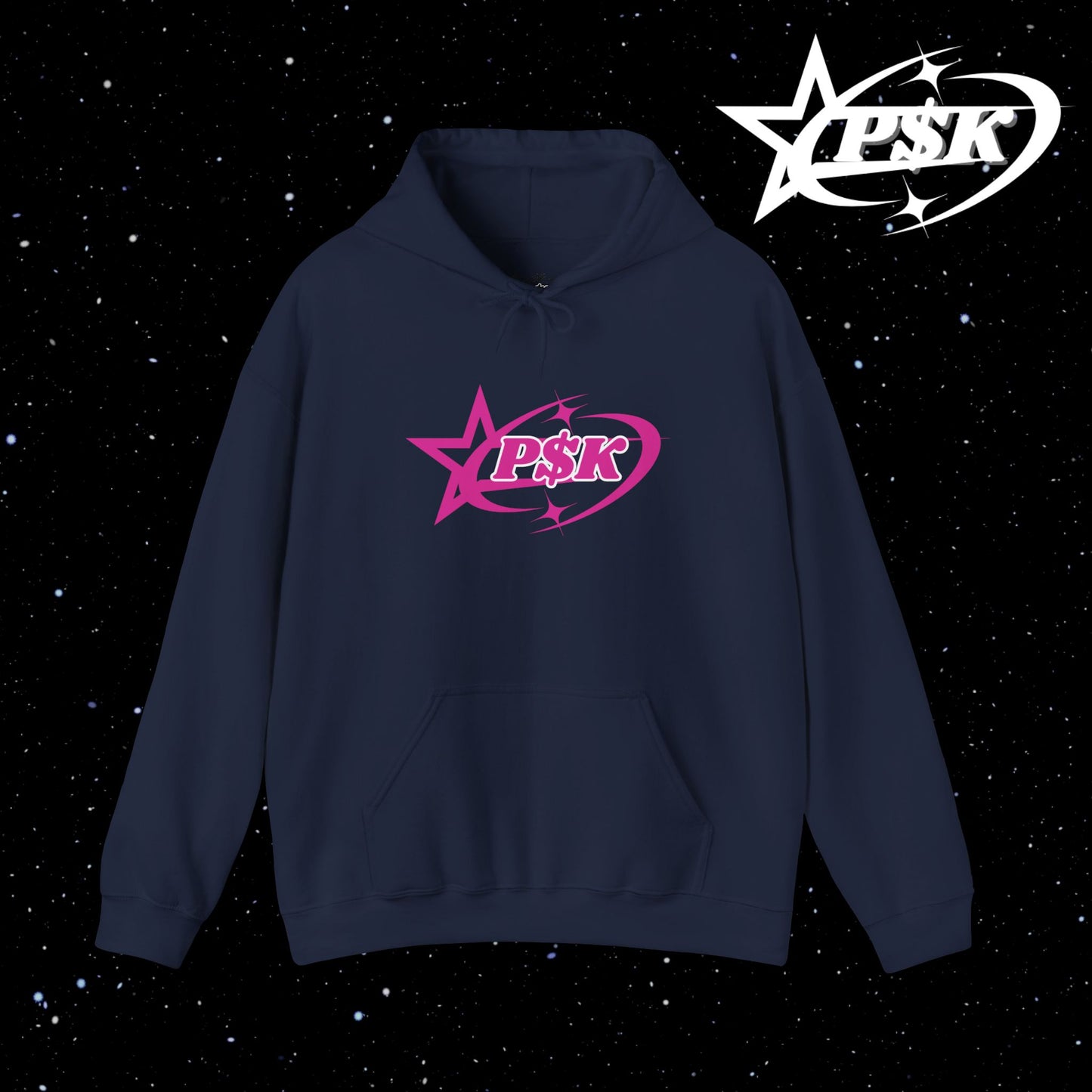 classic hoodie (pink text) (d2)