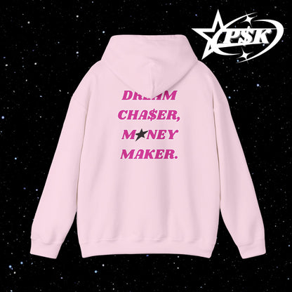 classic hoodie (pink text) (d2)