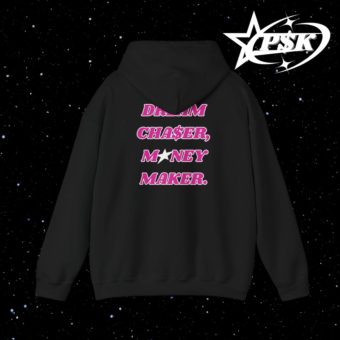 classic hoodie (pink text) (d2)