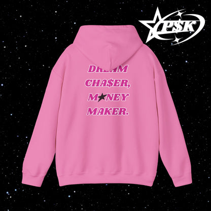 classic hoodie (pink text) (d2)