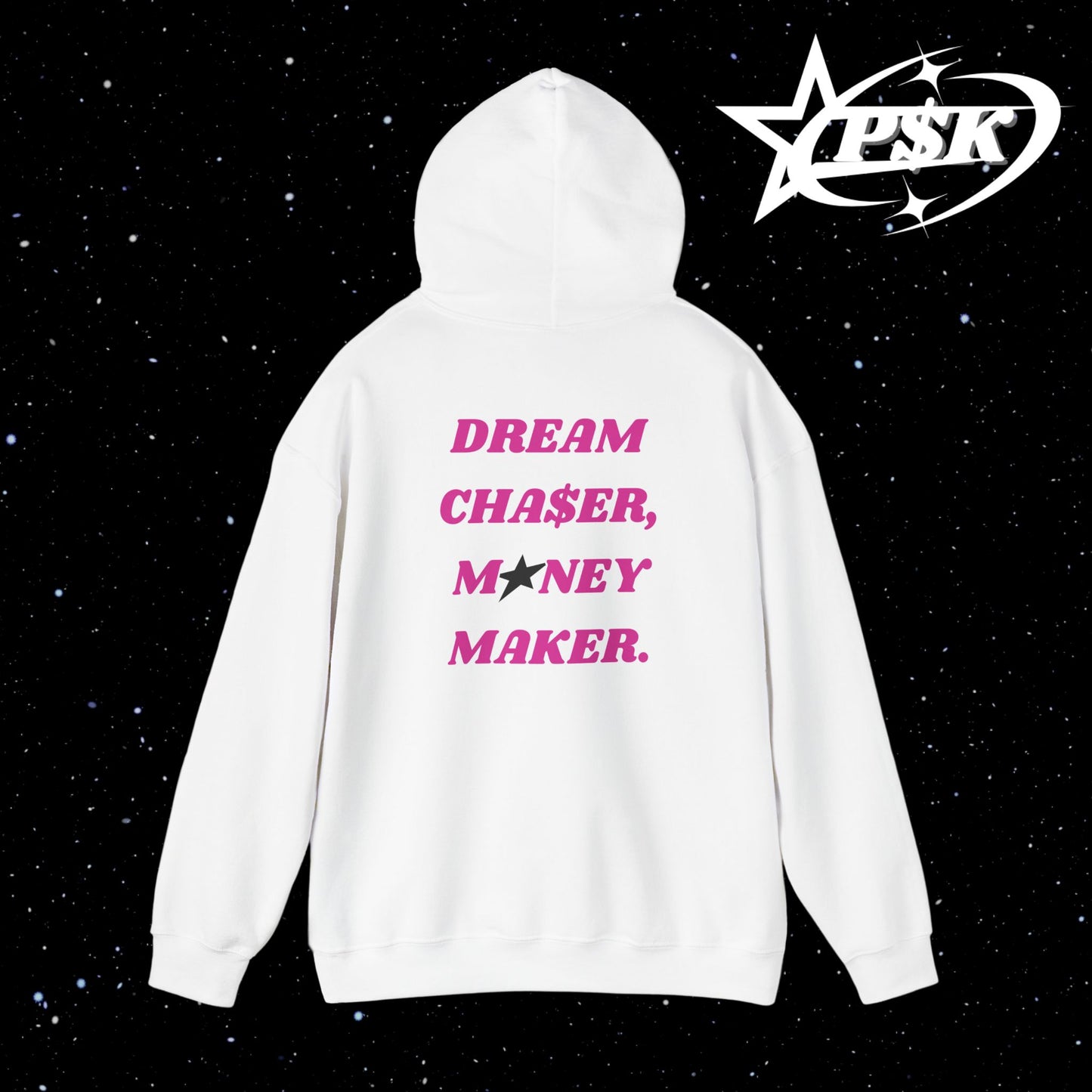 classic hoodie (pink text) (d2)