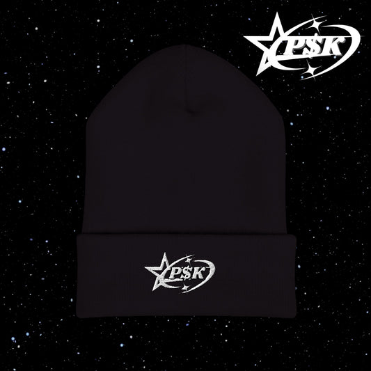 classic beanie (white text) (d2)